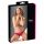 Cottelli - tanga rojo floral abierto con perlas - XL