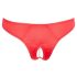 Cottelli - tanga rojo floral abierto con perlas - XL