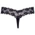 Cottelli - tanga de encaje negro con doble perla