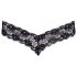 Cottelli - tanga de encaje negro con doble perla