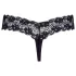 Cottelli - tanga de encaje con doble perla - negro - M