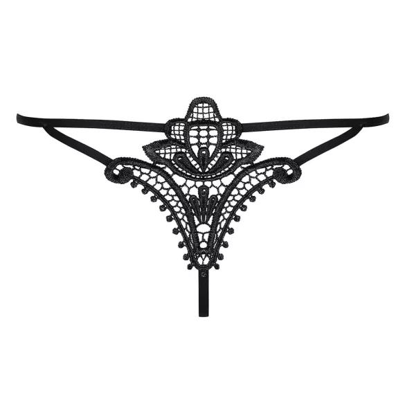 Obsessive Luiza - tanga tulipán - encaje negro - L/XL