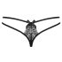 Obsessive Intensa - Tanga de Encaje con Doble Tira (Negro)