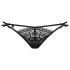 Obsessive Intensa - Tanga de Encaje con Doble Tira (Negro)