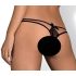 Obsessive Intensa - tanga de encaje con doble tira (negro) - L/XL