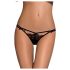 Obsessive Intensa - tanga de encaje con doble tira (negro) - L/XL