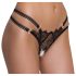 Cottelli - tanga de lujo con anillos (negro)