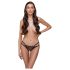 Cottelli - tanga de lujo con anillos (negro) - M/L