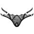 Cottelli - tanga de lujo con anillos (negro) - M/L