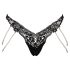 Cottelli - tanga lujoso bordado perlas (negro)