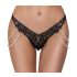 Cottelli - tanga lujoso bordado perlas (negro) - M/L