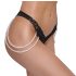 Cottelli - tanga lujoso bordado perlas (negro) - M/L