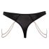 Cottelli - tanga lujoso bordado perlas (negro) - M/L