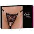 Cottelli - tanga de lujo con perlas y rosas (negro) - M/L
