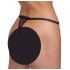 Cottelli - tanga de lujo con perlas y rosas (negro) - M/L