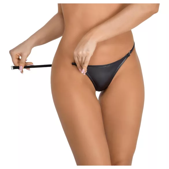 Noir - tanga brillante - negro - L/XL