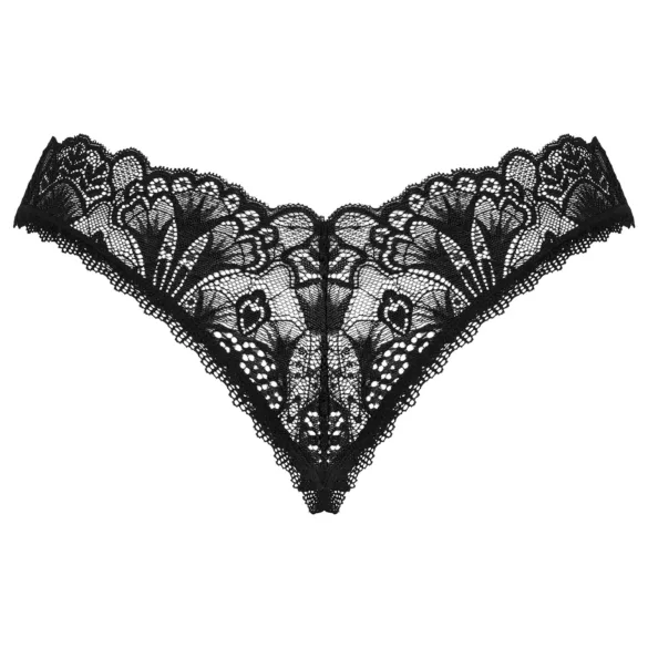 Obsessive - tanga abierto de encaje - negro - XL/XXL