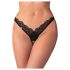 Obsessive - tanga transparente de encaje (negro)