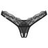 Obsessive - tanga transparente de encaje (negro)