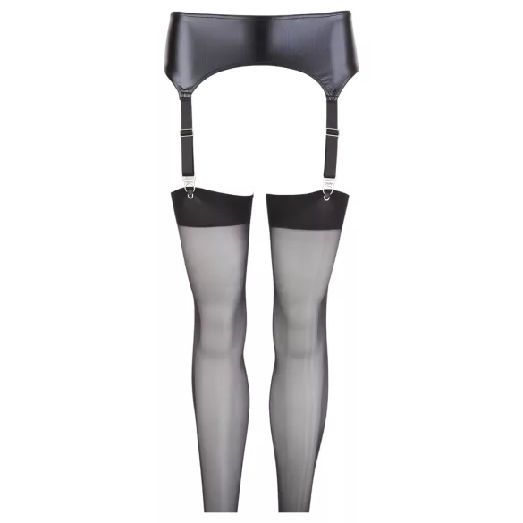 NO:XQSE - Conjunto de lencería con liguero efecto brillante - XL