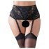 Cottelli Talla Grande - liguero encaje y cordones (negro) - XL