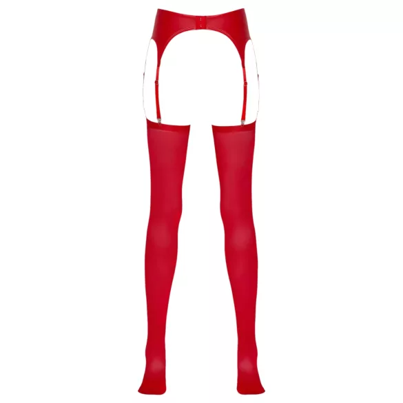 NO:XQSE - conjunto de liguero brillante - rojo