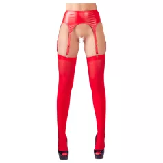 NO:XQSE - conjunto de liguero brillante - rojo - L/XL