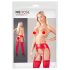 NO:XQSE - Conjunto de liguero brillante (rojo) - L/XL