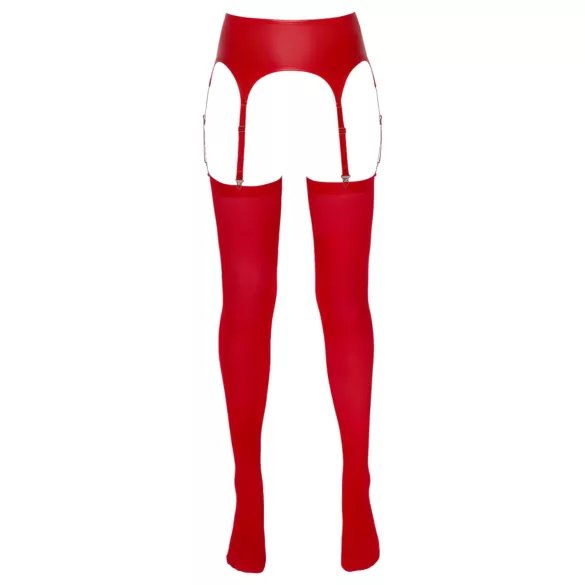 NO:XQSE - conjunto de liguero brillante - rojo - L/XL