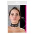 Cottelli - Collar de encaje con perlas y strass (negro)
