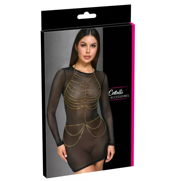 Cottelli - Arnés corporal de cadenas - Color dorado