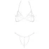 Cottelli - Bikini de cadena con strass - Plata