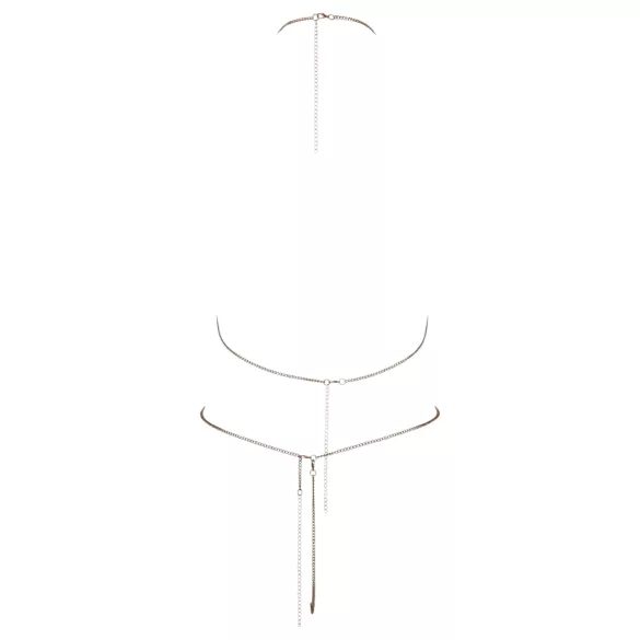 Cottelli - Bikini de cadena con strass - Plata