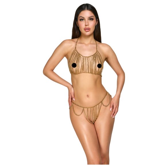 Cottelli - joya corporal con cadenas (dorado)