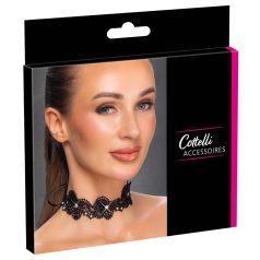 Cottelli - collar de encaje con perlas - negro