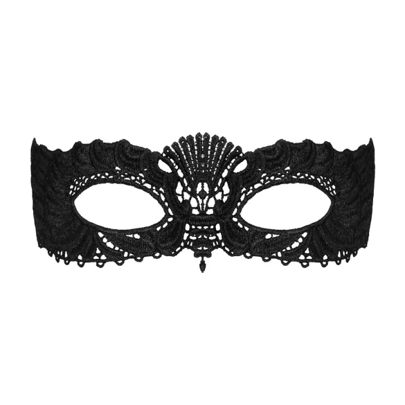 Obsessive - máscara veneciana bordada - negro