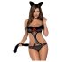 Conjunto de Disfraz Gatita Gepardina Obsessive (negro) - L/XL