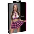 Cottelli - disfraz colegiala sexy - conjunto cuadros rosa - XL