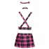 Cottelli - disfraz colegiala sexy - conjunto cuadros rosa - XL