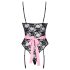 Cottelli - picante disfraz de sirvienta (negro-rosa) - M