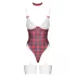 Cottelli - body de cuadros - conjunto - rojo - L