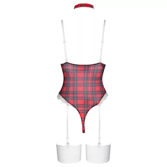 Cottelli - body de cuadros - conjunto - rojo - L