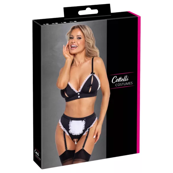 Cottelli - set de sirvienta (negro)