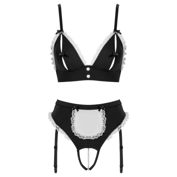 Cottelli - set de sirvienta (negro) - M