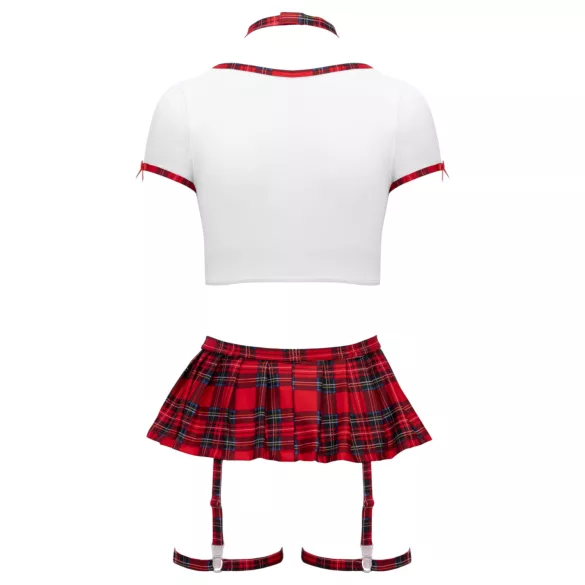 Cottelli - conjunto de disfraz de colegiala (rojo y blanco) - XL