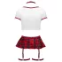Cottelli - conjunto de disfraz de colegiala (rojo y blanco) - XL