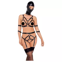   Bad Kitty - conjunto de lencería corporal y máscara - negro