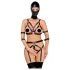 Bad Kitty - conjunto de lencería corporal y máscara - negro
