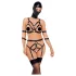 Bad Kitty - conjunto de lencería corporal y máscara - negro - S
