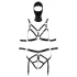 Bad Kitty - conjunto de lencería corporal y máscara - negro - S